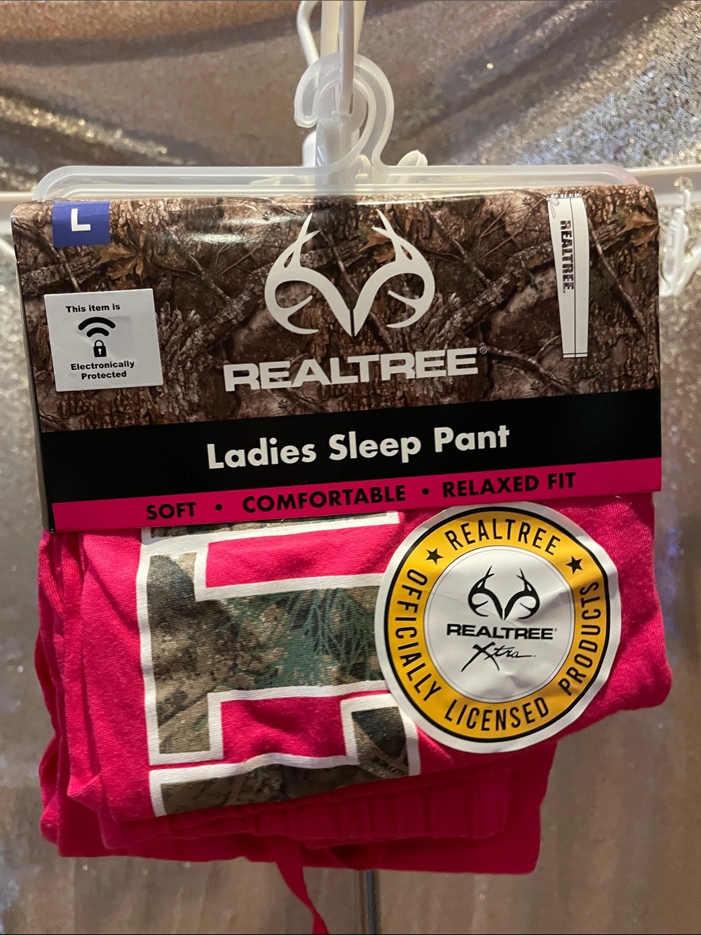 Realtree Ladies Sleep Pant - Pink with Camo Accent NWT